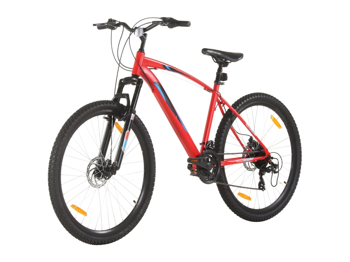 vidaXL Bicicleta montaña 21 velocidades 29 pulgadas rueda 48 cm rojo