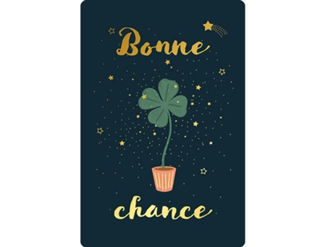 Tarjeta doble KIUB Des Plumes Et Des Fleurs Bonne Chance