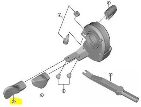 Palancas de Frenos SHIMANO Left Pushbutton B Sw-e8000/m8050