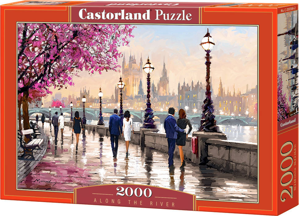 Castorland Along The river 2000 pcs puzzle rompecabezas ciudad niños y adultos 9 años piezas