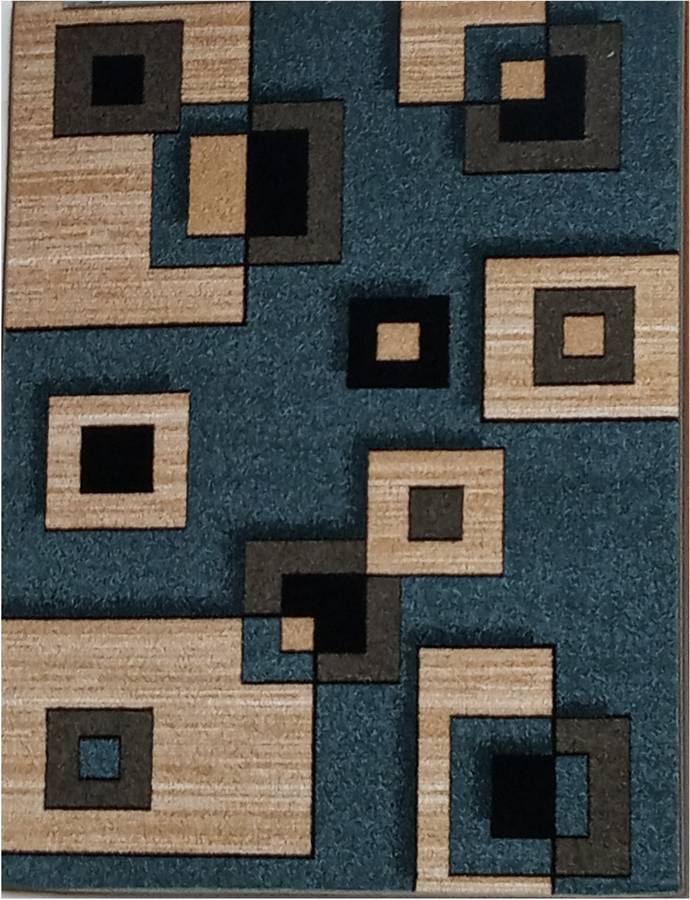 Alfombra MATRIS Geométrico (Azul - 160x220 - Polipropileno)