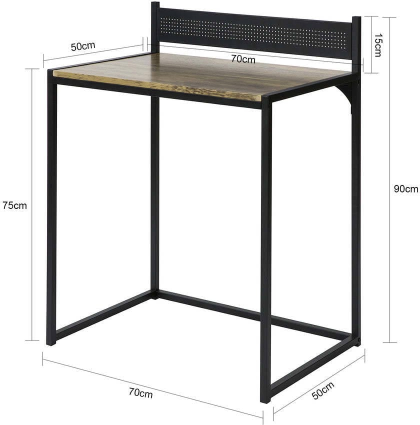 Escritorio Sobuy Negro mdf 70x50x90 cm fwt66sch mesa de ordenador oficina h90