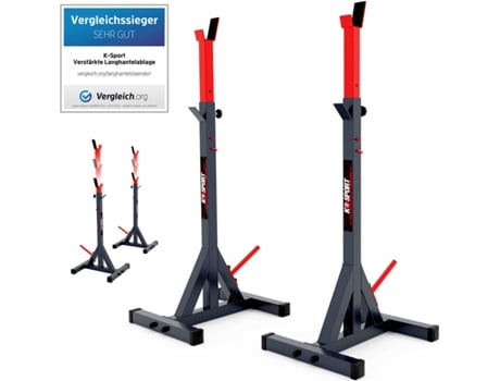 Soporte para Equipos de Musculación K-SPORT GMBH Soporte De Flexión De Rodilla Reforzado Con Soporte De Plato De Pesas I Rack (13x50x115 cm)