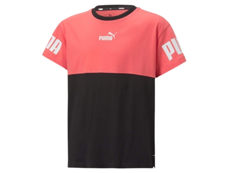 Camiseta de Niña PUMA Power Colorblock Tam Negro (10 Años)