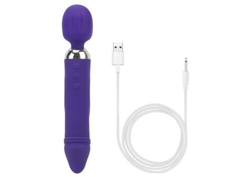 Vibrador de masaje de silicona de doble cabeza con 12 modos para mujeres (azul) VEANXIN