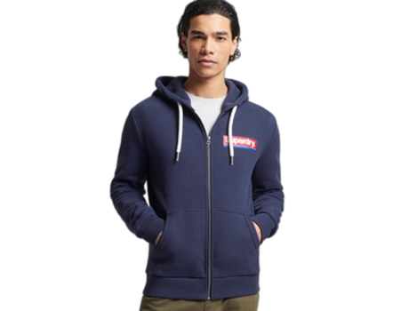 Sudadera SUPERDRY Algodón Hombre (S - Azul)