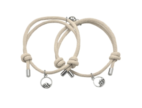 Pulsera Par con Imán - Beige