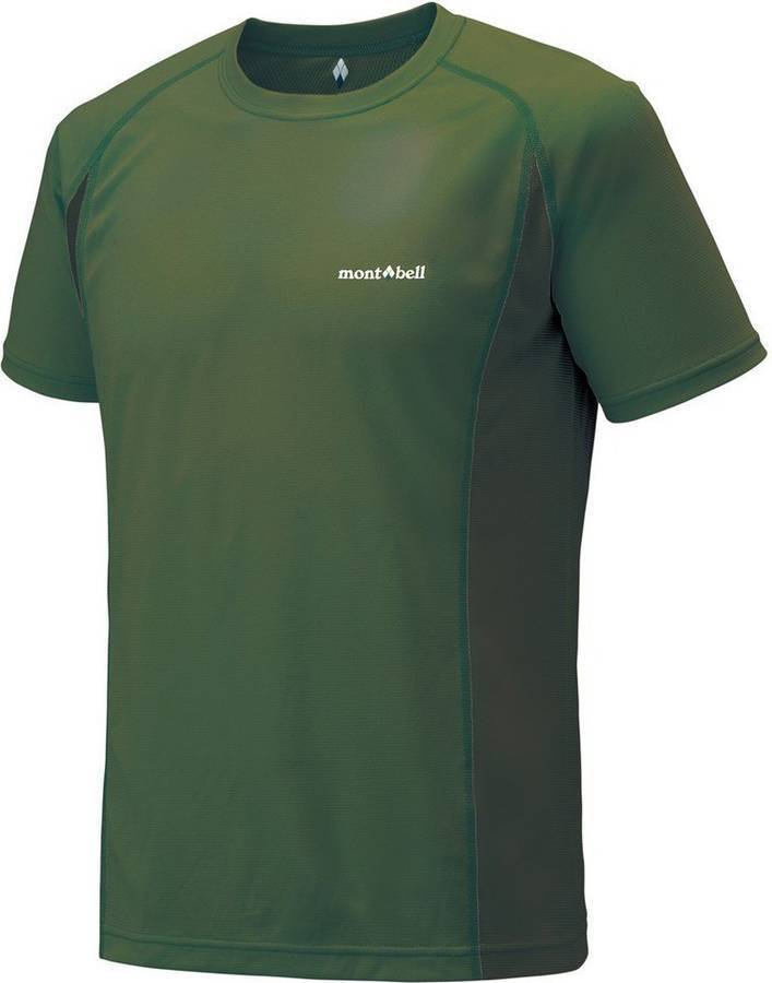 Cool Tee Camiseta hombre para montbell verde esquí