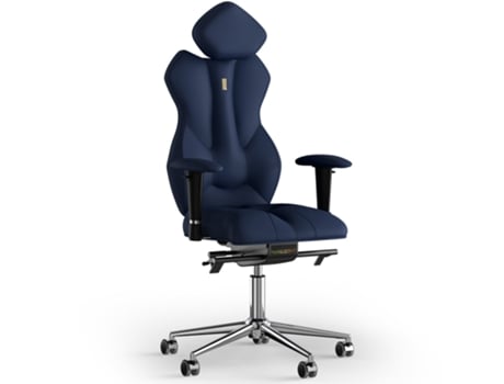 Silla de Escritorio Ergonomica KULIK SYSTEM Royal PU Cuero (Azul -130x50x50cm)