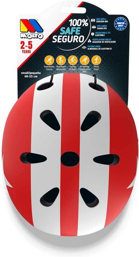 Casco de Bicicleta MOLTO Star (Edad Mínima: 2 Años - Rojo)