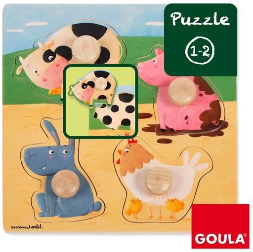 Puzzle JUMBO Farm Animals Puzzle (4 Piezas)