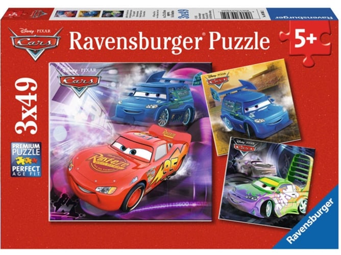 Conjunto De 3 puzzles ravensburger disney cars 49