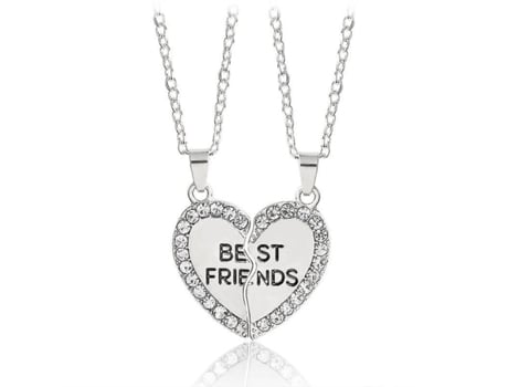 Collar de bff Mujeres Crystal Heart Posting Mejor amigo Collar Fashion Cou Cou