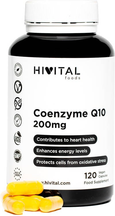 Complemento Alimentar HIVITAL Coenzima Q10 (120 Cápsulas Veganas)