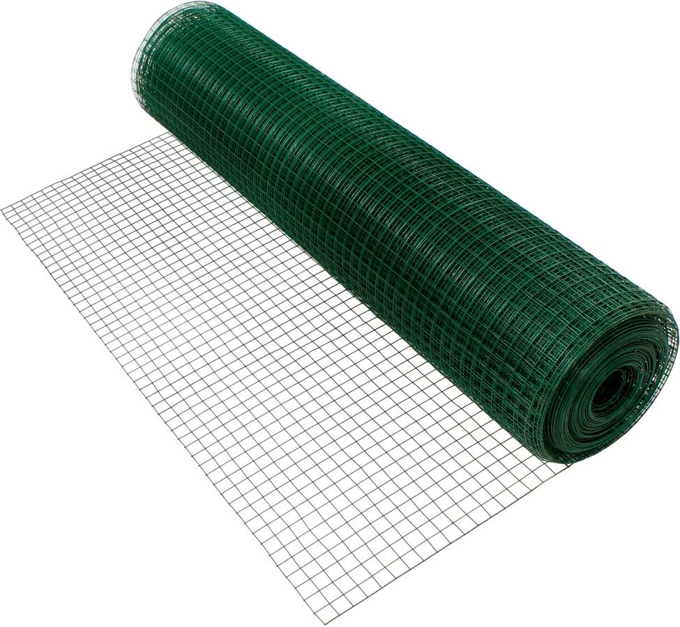 Alambre de Pajarera ECD GERMANY Grosor del Alambre 0,75 mm e Comprimento 25 m (Verde - Alambre de Acero Galvanizado 19x19 mm)