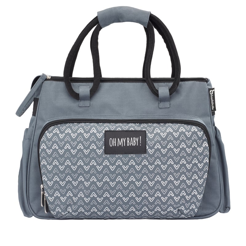 Badabulle Bolso De maternidad boho gris saco passeio cinza 33x65x42