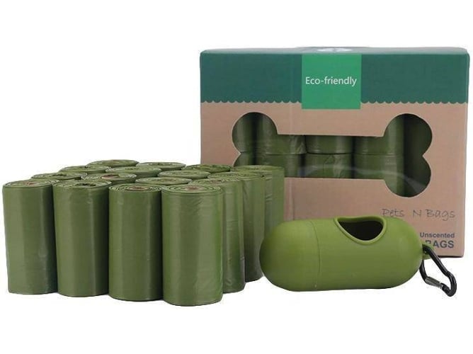 Bolsa de Residuos para Perros Biodegradable (Verde - 16 Un)