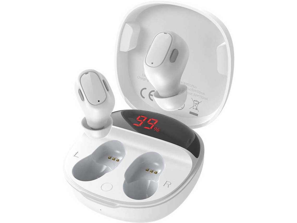 Auriculares Bluetooth BASEUS WM01 PLUS In Ear Blanco Worten.es