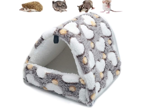 Casa Pequeña De Peluche Para Dormir De Roedores Hamaca Para Hámster Cama De Juguete Para Conejillo De Indias Conejo Chinchilla Hurón Marrón ELKUAIE...