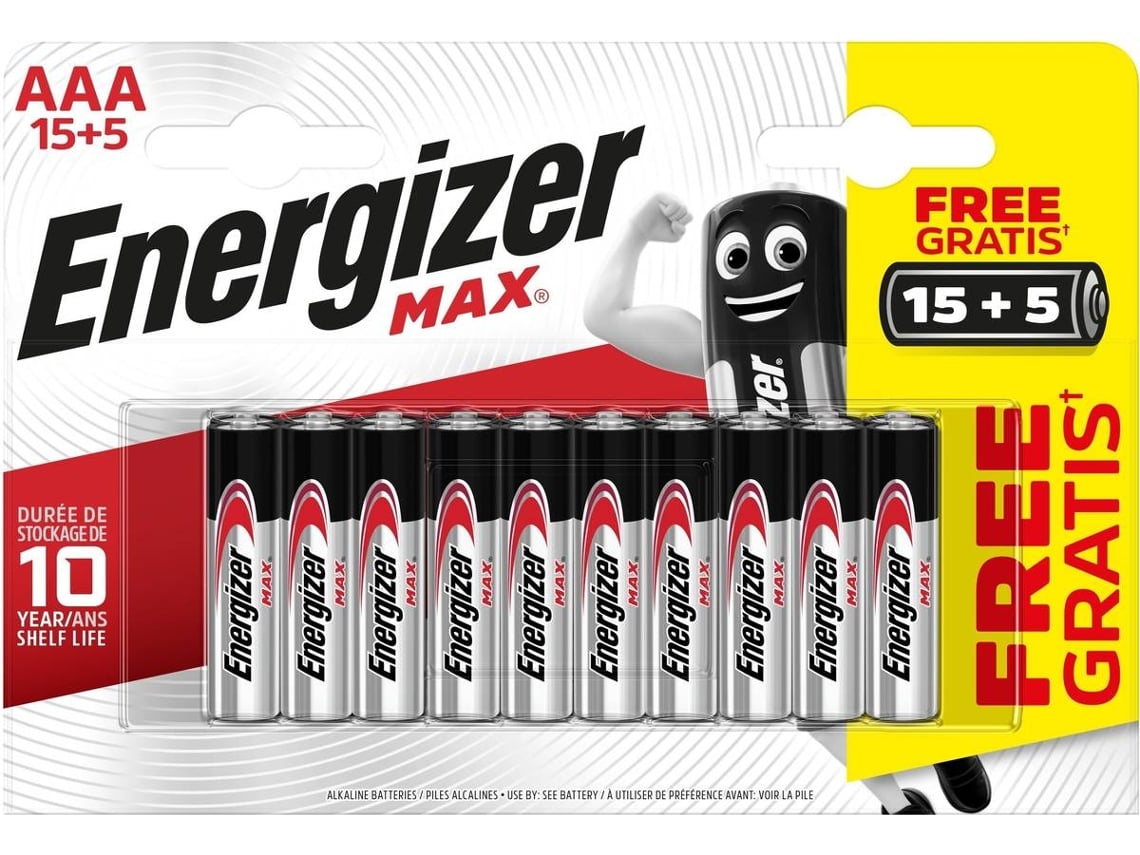 Energizer Alkaline Max pack de 15+5 pilas alcalinas aaa lr03 20