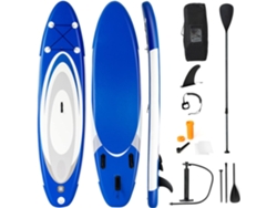 Tabla de Paddle Inflable SUP Board 305 x 75 x 15 cm Tabla de Sup Portátil Azul COSTWAY