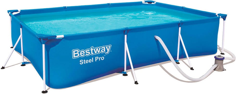 Bestway 56411 Piscina desmontable tubular infantil deluxe splash frame pool 300x201x66 cm depuradora cartucho 1.249 l 300x201x66cm 1.249lhora