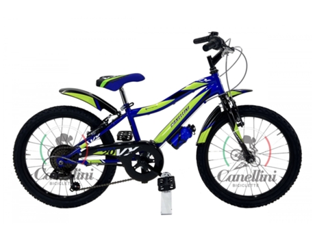 Bicicleta infantil VORTEX 20 - 6 velocidades (Azul/verde/negro) BICICLETTE CANELLINI