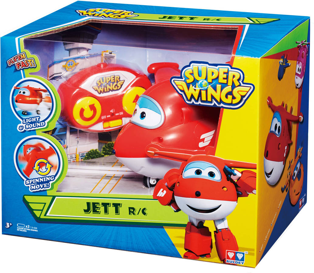 Avión Teledirigido ALPHA ANIMATION & TOYS Super Wings - Jett (Edad Mínima: 4 - Rojo)