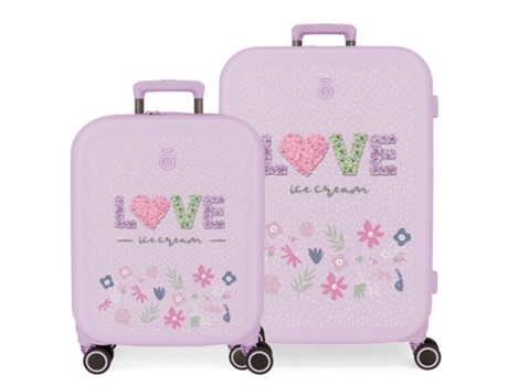 Conjunto de Maletas de Viaje ENSO Love Ice Cream Morado (55cm/70cm)