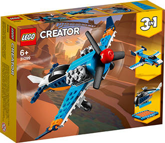 LEGO Creator 3 en 1: Avión de Hélice (Edad Mínima: 6 - 128 piezas)