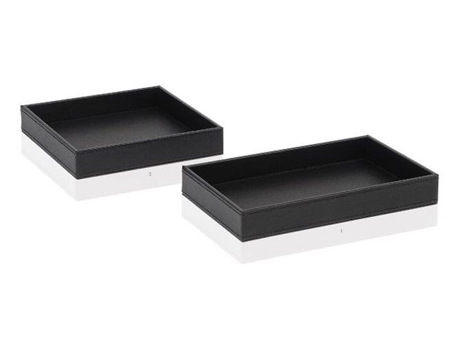 Bandeja RIVA Efecto Piel Negro 23x14.5x3 cm