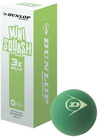 Dunlop Mini Squash pelota de compete 3un