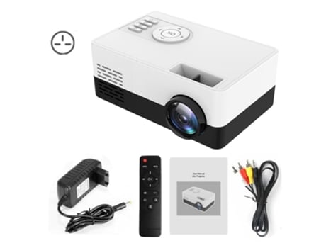 Mini proyector J15 SLOWMOOSE 1080P Hdmi Usb Mini Beamer [UK White]