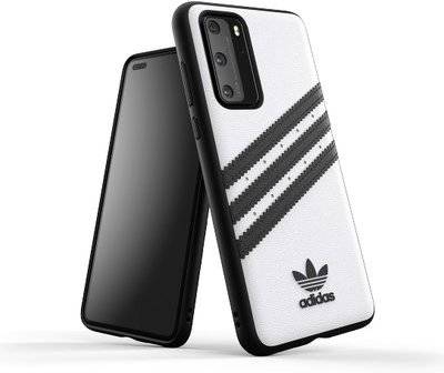 Adidas Originals Diseñado para huawei p40 funda carcasa de tres rayas blanco y