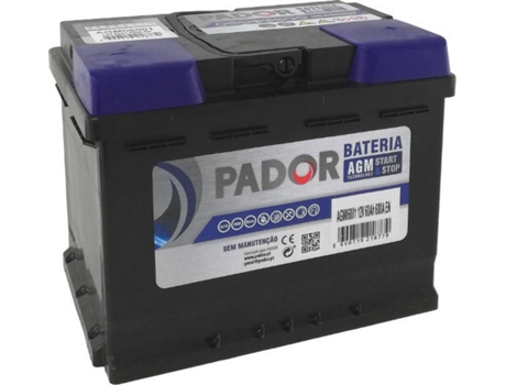 Baterías de Coche PADOR AGM (60 A -12 V -60 Ah)