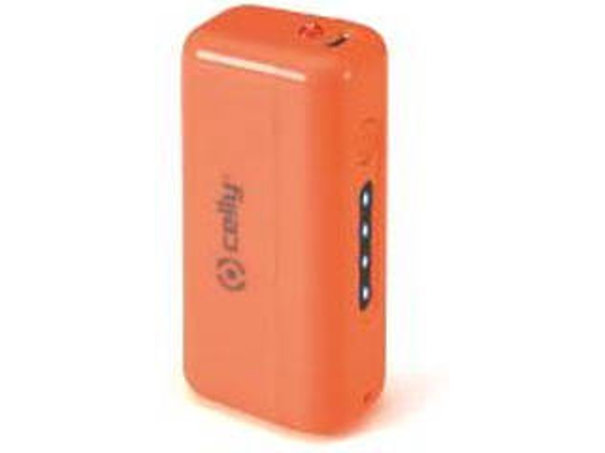 Powerbank CELLY PB2200FLUOOR (2200 mAh - USB - MicroUSB - Naranja)