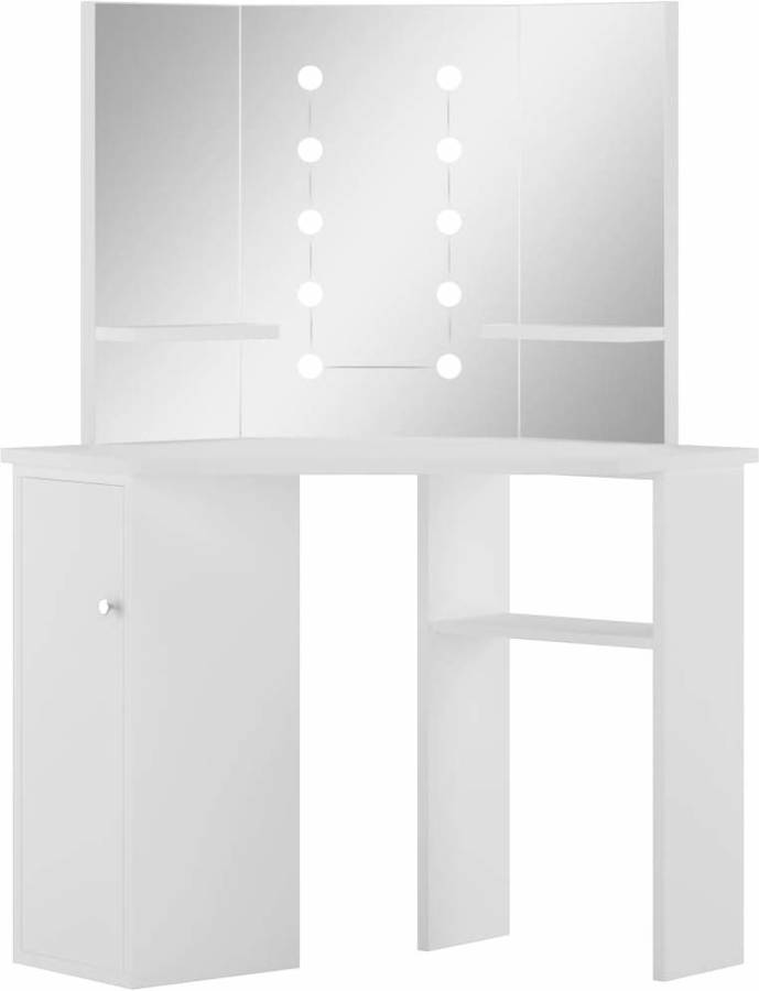 Tocador con LED VIDAXL (Blanco - MDF - 111x54x141.5 cm)