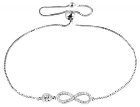 Pulsera Infinito en Plata de Ley 925 Ilse con Circonias y Bañada en Rodio