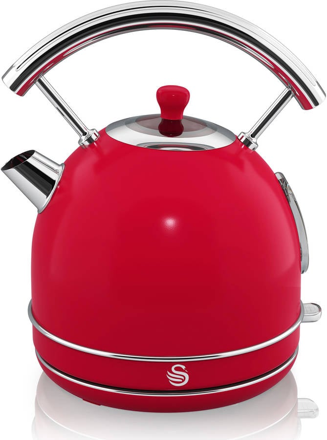 Swan Retro Hervidor agua 1.8l 2200w rojo elc0119 sk14630rn 3000 18 de oculta acero inoxidable 1.8 3000w