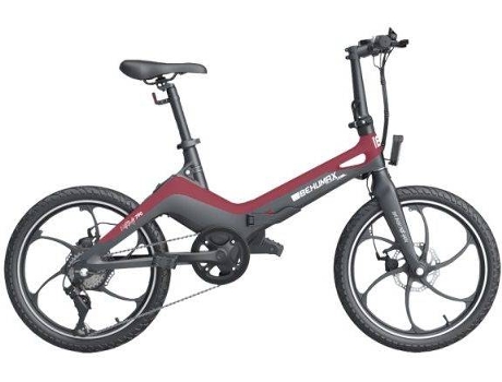 Bicicleta Behumax Eurban 790 vermelho autonomía 35 km velocidad 25