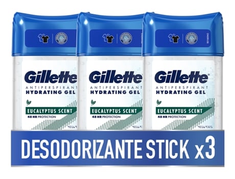 Pack Desodorizante GILLETTE Hydra Gel Eucalipto (3 x 70 ml)