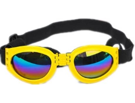 Gafas de Sol para Perros WJS Impermeable (Amarillo - S - Porte Pequeño)