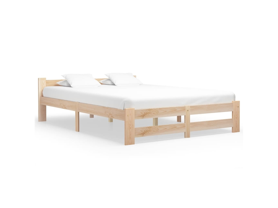 Maison Exclusive Estructura de cama madera maciza blanco 180x200 cm