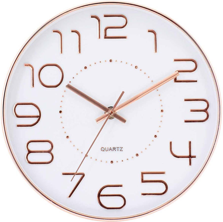 Reloj de Pared THINIA HOME Original (Oro Rosa - 25 cm)