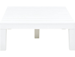 Mesa de jardín de plástico blanco 78x78x31 cm, Mesas de Jardín