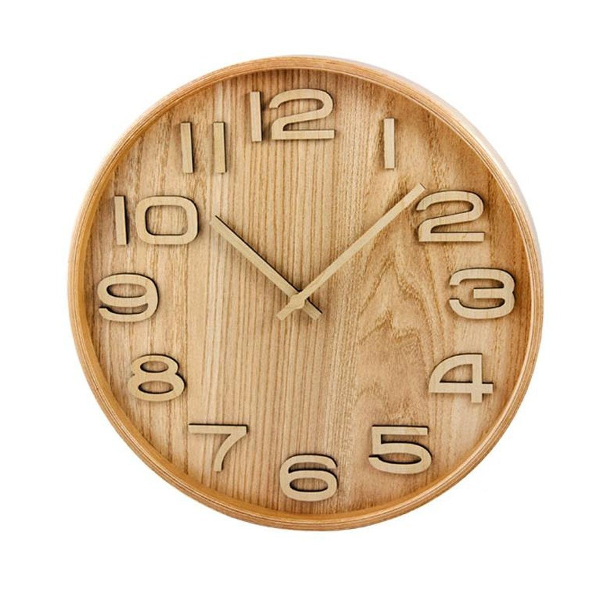 Reloj de Pared JAVIER Analógico (Madera - 32 cm - Madera)