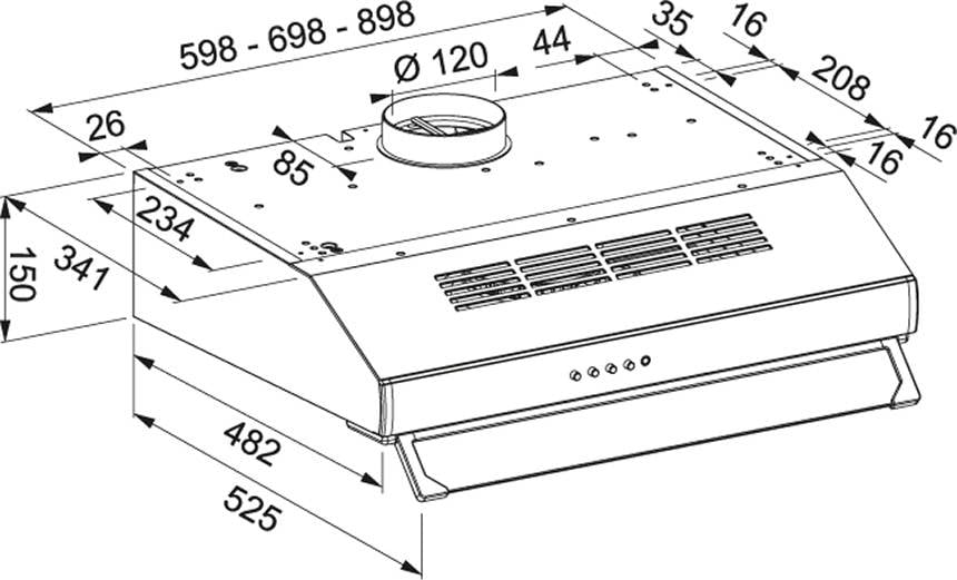 Campana MEPAMSA Modena 60 (400 m3/h - 60 cm - Inox)