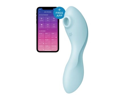 Succionador de Clítoris SATISFYER Cruvy Trinity 5+ (Azul - ABS)