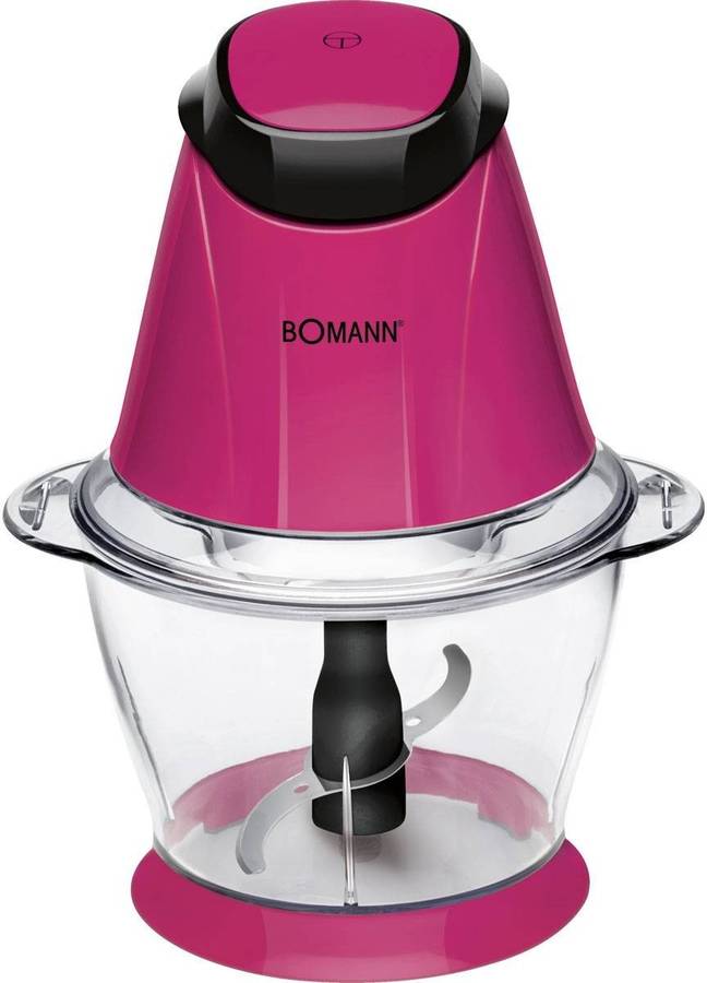 Bomann Haushaltsgeräte 1l 250w picadoras de alimentos 1 rosa transparente acero inoxidable 250 220240 v 5060 hz mz 449 cb multiusos