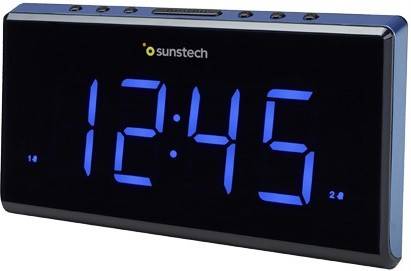 Radio Despertador SUNSTECH FRD28BL (Azul - Digital - FM - Pilas y Corriente - Alarma Doble)